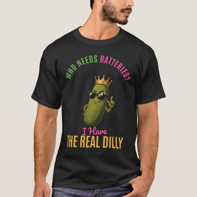 Vem behöver batterier t shirt (Framsida)