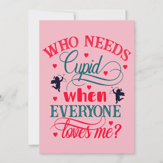 Vem behöver Cupid när alla Kärlekar mig, ZFJ Julkort (Framsida)