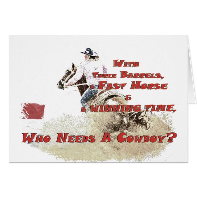 vem behöver en cowboy OBS kort (Framsidan Horizontal)