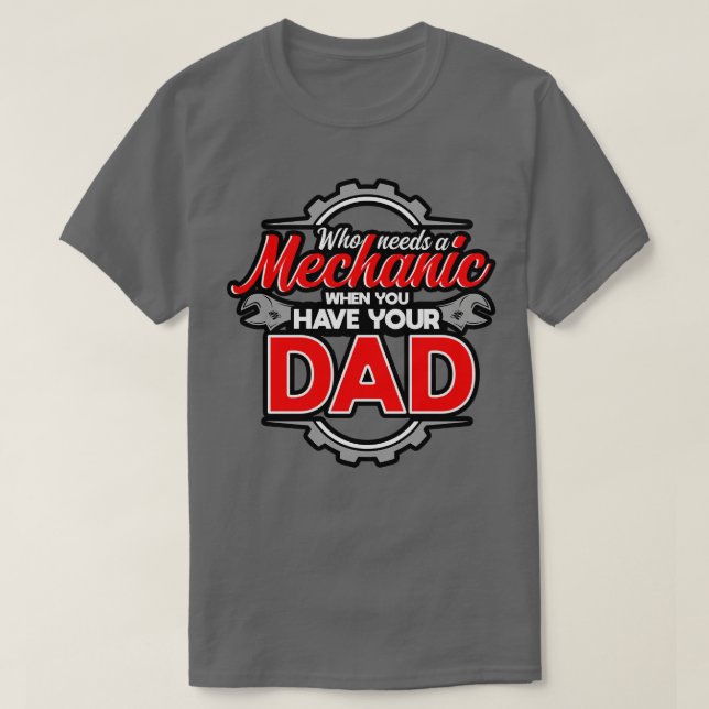 Vem behöver en mekanism när du har din Pappa T Shirt (Design framsida)