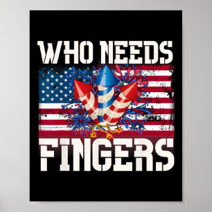 Vem behöver Finger Fireworks Poster