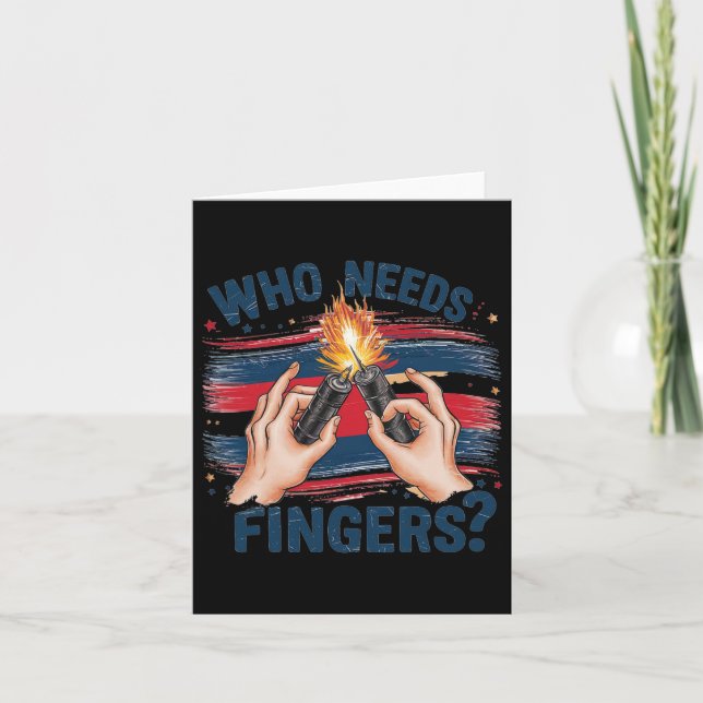 Vem behöver fingrar 4 juli 2  kort (Framsida)