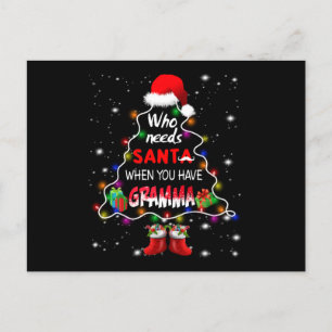 Vem behöver jultomten när du har gramma helg vykort