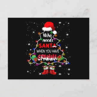 Vem behöver jultomten när du har gramma helg vykort