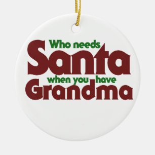 Vem behöver Santa Julgransprydnad Keramik