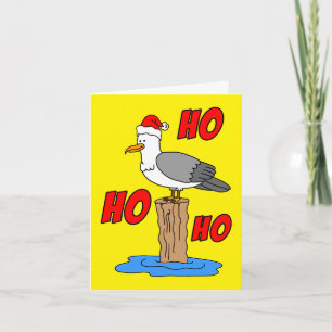 Vem behöver Snö Fiskmås God jul Helgkort