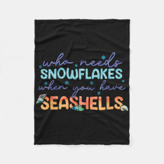 Vem behöver snöflingor när man har snäckskal fleecefilt
