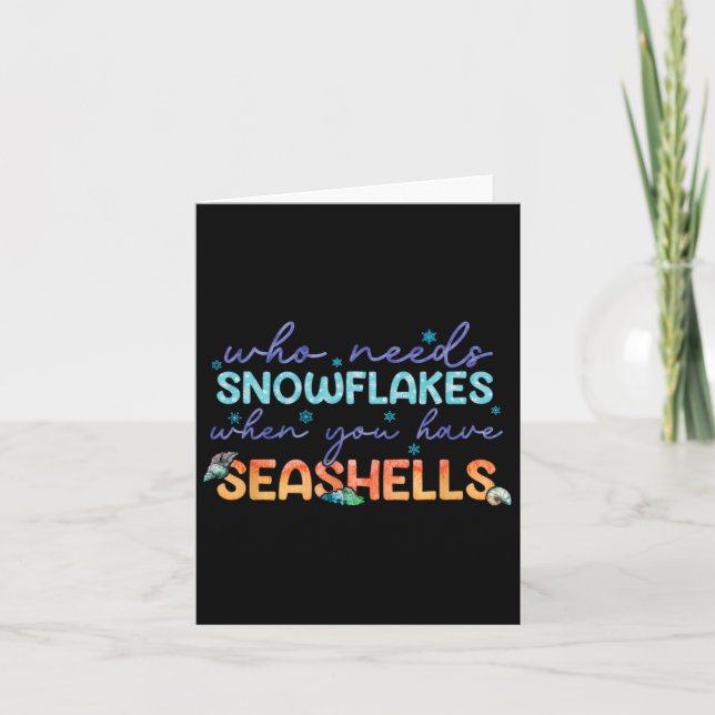 Vem behöver snöflingor när man har snigelskal  kort (Framsida)