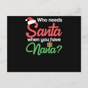Vem behöver tomte när man har Nana jul Vykort