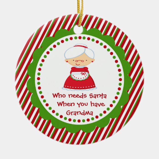 Vem behöver tomten... Morma jul Ornament (Framsidan)