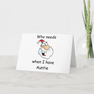 Vem behöver tomten när jag har Auntie Helgkort
