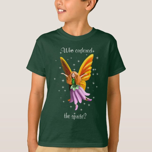 Vem beställde sprite? Fe-t-shirt T Shirt (Framsida)