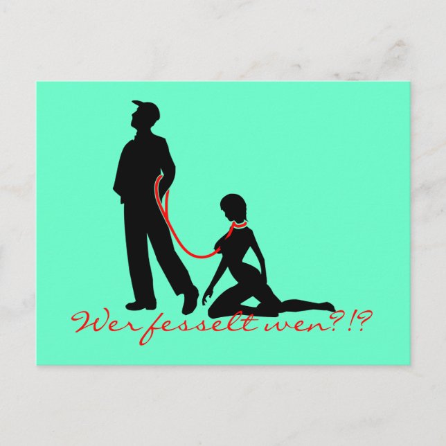 Vem binder vem? vykort (Framsida)