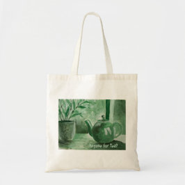 Vem bjuder på te - Tote Bag Tygkasse