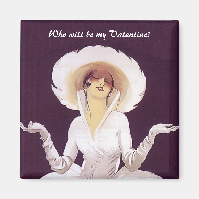 Vem blir min Valentine? Magnet (Framsidan)