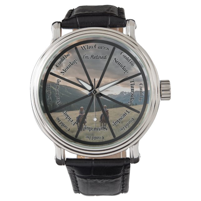 Vem bryr sig om när man går i pension? armbandsur (Framsida)
