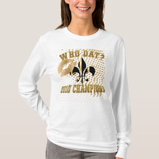 Vem där?2010 mästare/fleur de Lis/kärlek/kyss T Shirt (Framsida)