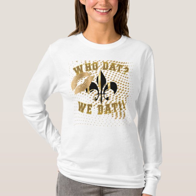 Vem där?/vi där/fleur de Lis/kärlek/kyss T-shirt (Framsida)