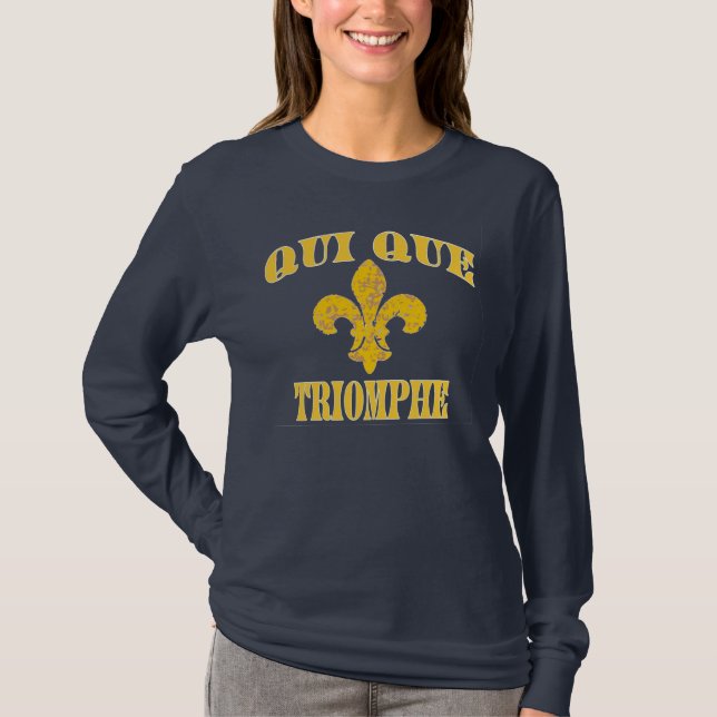 Vem Dat Cajun Fransk Triumph Tröja (Framsida)