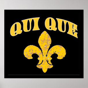 Vem Dat Fransk Fleur De Lis Poster