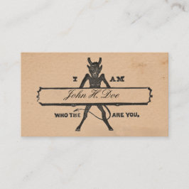 "Vem djävulen är dig" Victoriantelefonkort V1