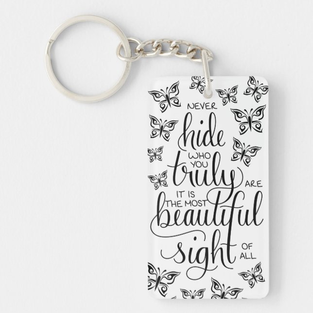 Vem du är härlig, fjärilsnyckelringen nyckelring (Framsidan)