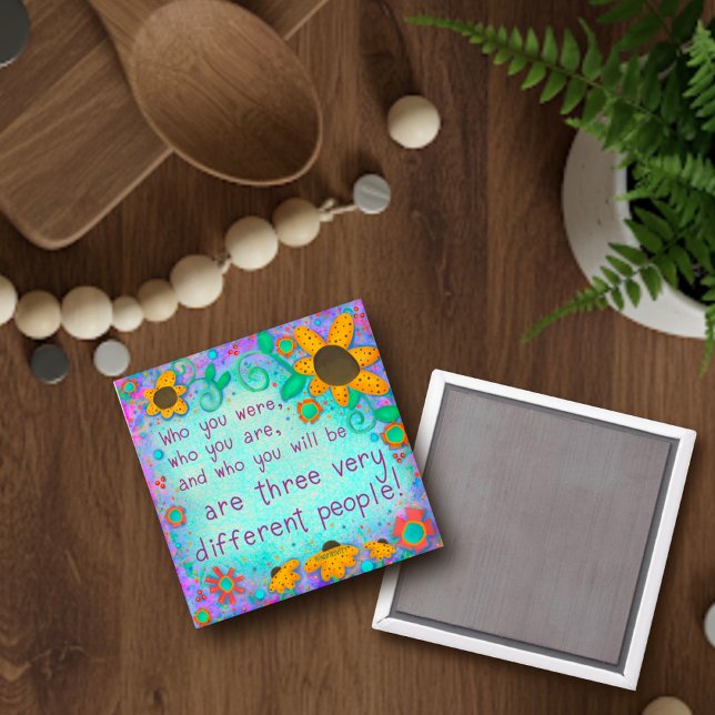 Vem du citerar är Söt för inspirerande Blommigt Magnet (Skapare uppladdad)