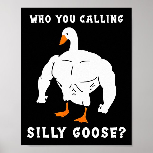 Vem du kallar Fåniget Goose Funny Gym Meme? Poster (Framsidan)