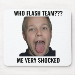 Vem Flashar Teamet Roligt Gamer Musmattor