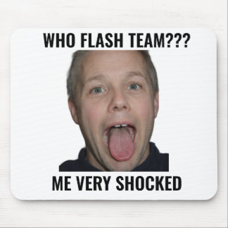 Vem Flashar Teamet Roligt Gamer Musmattor