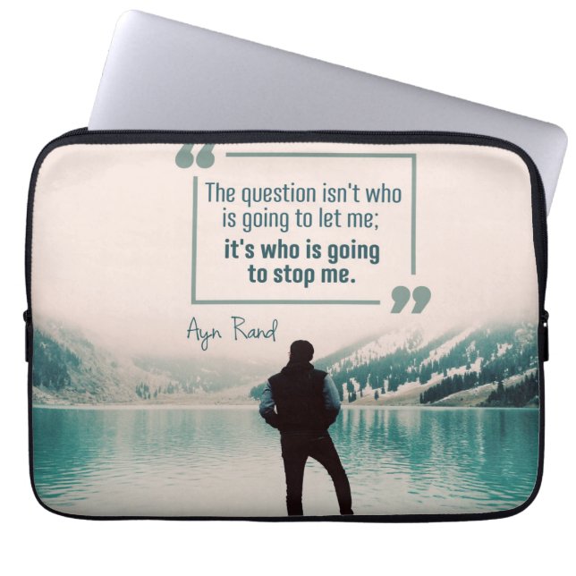 Vem går att stoppa mig laptop sleeve (Framsidan)