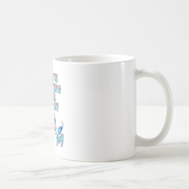 Vem Går med vårt team? Boy eller Girl! Gender-visn Kaffemugg (Höger)