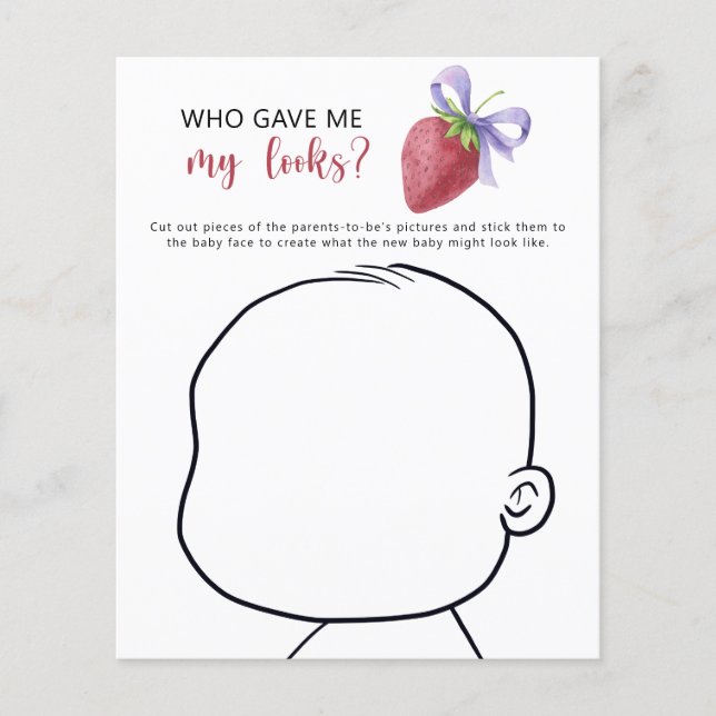 Vem gav mig mina drag - Jordgubbs baby shower (Framsida)