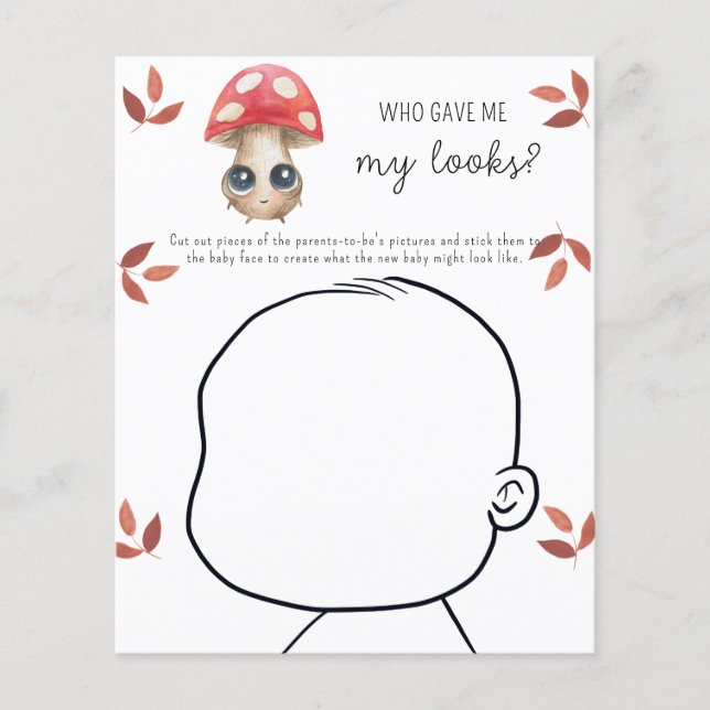 Vem gav mig mitt utseende baby shower spel (Framsida)