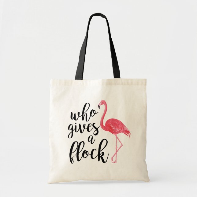 Vem Ge en Flock Tote Bag Tygkasse (Framsidan)