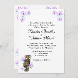 Vem Gifta sig Unik Uggla Bröllop Inbjudningar