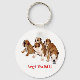 Vem gjorde det Keychain Nyckelring