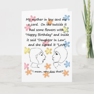 Vem gör det? - Dotter i födelsedagskort Kort