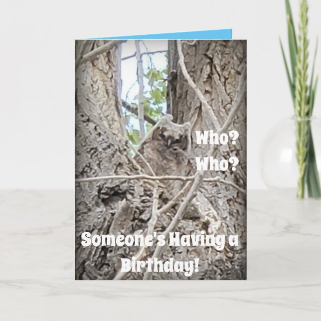 Vem har födelsedag Baby i Uggla i Träd? Kort (Framsida)