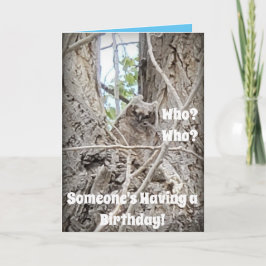 Vem har födelsedag Baby i Uggla i Träd? Kort