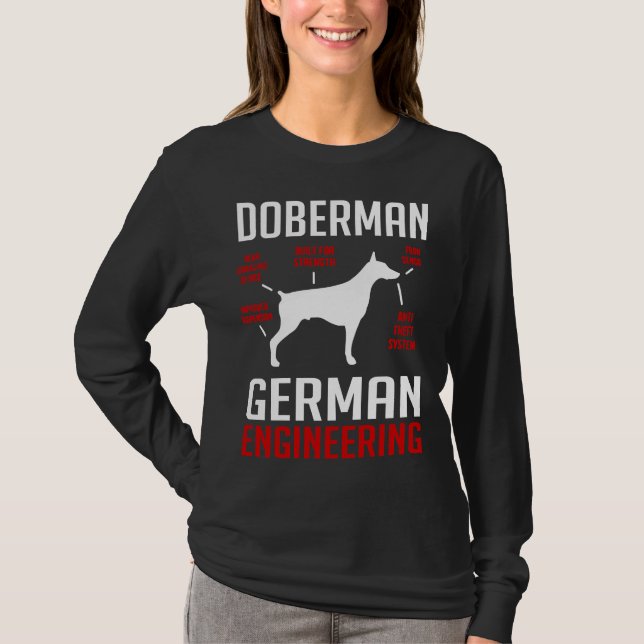 Vem har hand om Doberman-Hund som föder upp T Shirt (Framsida)