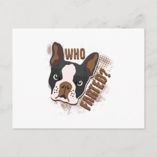 Vem har odlat? Geeky Rolig hund Älskare Boston Ter Vykort