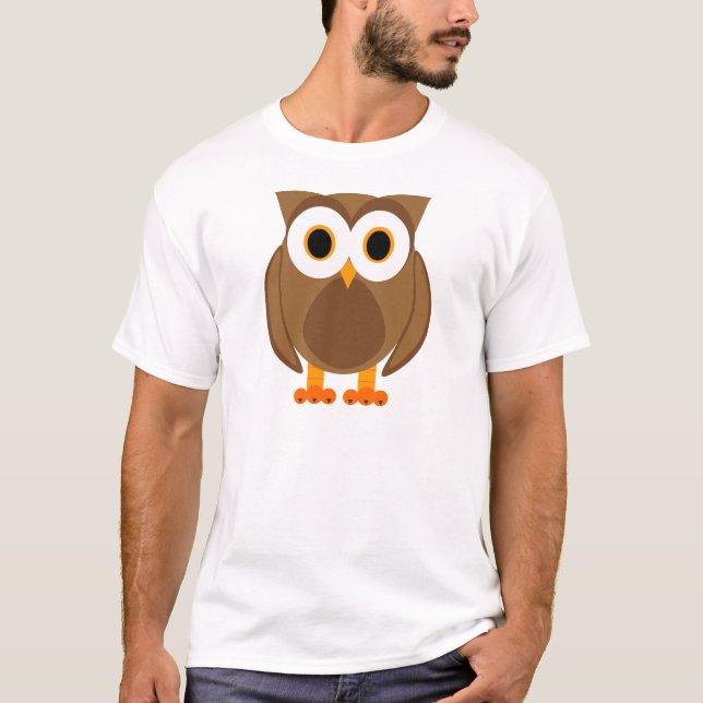 Vem? Herr ugglatecknad Tee Shirt (Framsida)