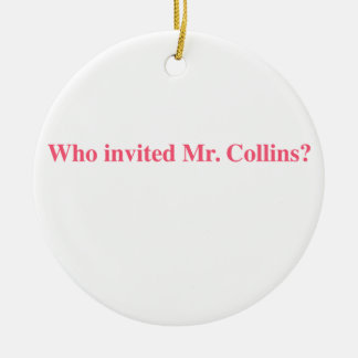 Vem inviterar mren. collins julgransprydnad keramik