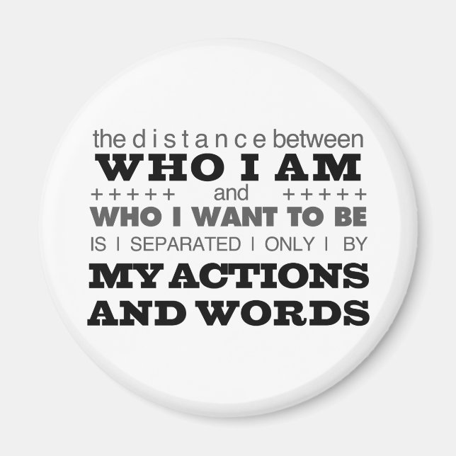 Vem jag är Grått Magnet (Framsidan)