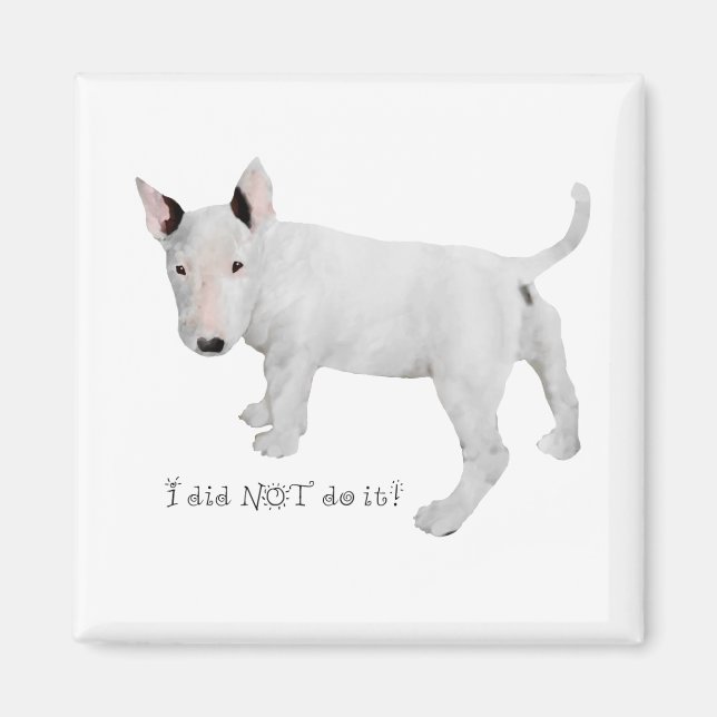 Vem, jag?  Bullterrier Valp Magnet (Framsidan)