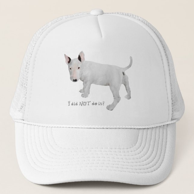Vem, jag?  Bullterrier Valp Truckerkeps (Framsida)