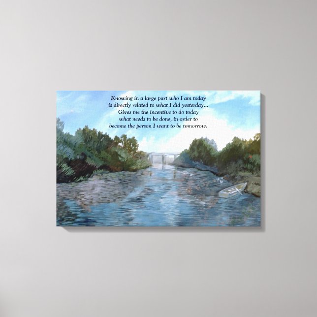 Vem jag i dag är inspirerande canvastryck (Framsida)