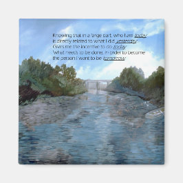 Vem jag i dag är inspirerande magnet