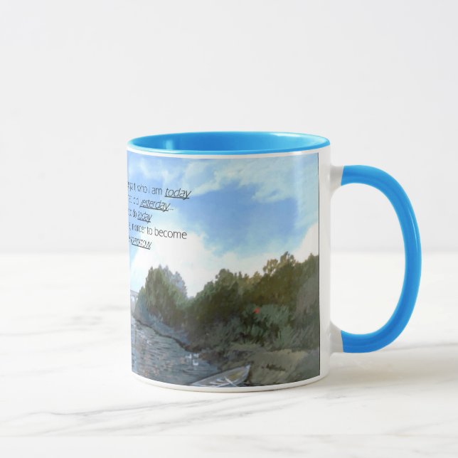 Vem jag i dag är inspirerande mugg (Höger)